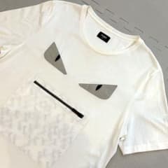 FENDI フェンディ メンズTシャツ ホワイト サイズ50（L相当） 半袖 