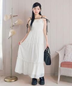 OLIVE des OLIVE フリルシャーリングティアードキャミワンピのサムネイル