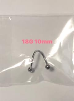 スパイラルバーベル　18G 10mmのサムネイル