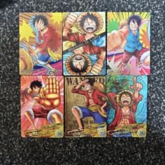 ワンピース　ARカードダス　モンキーDルフィ　6枚セットのサムネイル