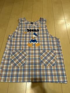 ドナルドダック チェック柄エプロンのサムネイル