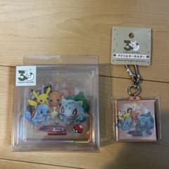 ポケモン 30周年 アクリルブロック アクリルキーホルダー 2点セット