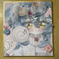のあんちゃん。(oc) 手描きイラスト 色紙 2枚セット フリル装飾のサムネイル