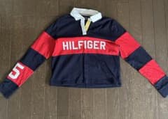 レディースTOMMY HILFIGER 長袖 ラガーシャツ ネイビー レッドxsのサムネイル