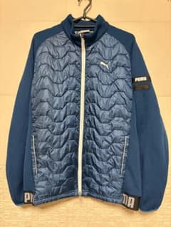 銀*ん様 PUMA ゴルフ キルティングジャケット XL 青のサムネイル