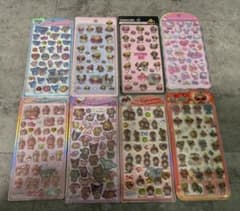 かわいいキャラクターシール8シートセットのサムネイル