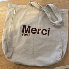 【新品】MERCI メルシートートバッグ クリーム ワインレッド バーガンディ m98067116325_1.jpg?1779680153