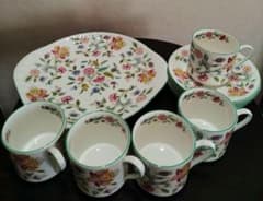 MINTON ティーカップ＆ソーサー5客と大皿1枚のセット - メルカリ