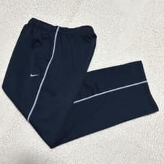 00s NIKE トラックパンツ ジャージ 刺繡 ロゴ レディース 紺 Mのサムネイル