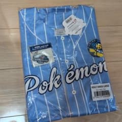 ポケモン WCS限定 ユニフォームシャツ 青　水色　Lサイズ ベースボールのサムネイル
