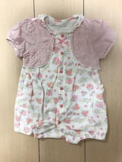 【お値下げ】赤ちゃんの城  花柄ロンパース 70のサムネイル