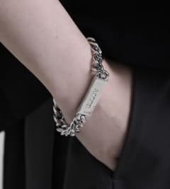 【ELLUV/エルヴ 】ロゴプレート ボリュームチェーンブレスレット シルバーのサムネイル