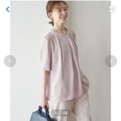 ロペピクニック　アシンメトリータックハーフスリーブブラウスのサムネイル