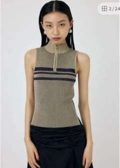 MOCK NECK ハーフジップトップス／マウジー（MOUSSY）のサムネイル