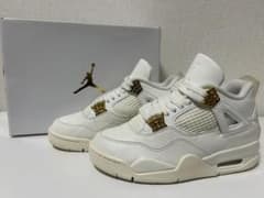 美品✨NIKE Air Jordan 4 ホワイト/ゴールド 23.5cmのサムネイル