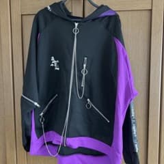 Amilige 黒紫 フード付きパーカーのサムネイル