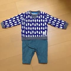 あい様専用フタフタ ロンパース 裏起毛のサムネイル