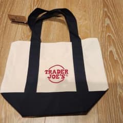 Trader Joe's トートバッグ ネイビー/アイボリーのサムネイル