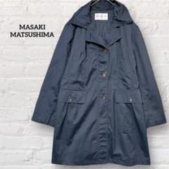 マサキマツシマ Premium ステンカラーコート 13AR グレー ロング 