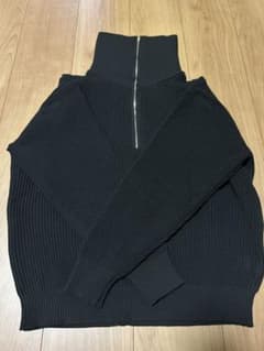 タ*マ様 【美品】ハーフジップニット　ブラックのサムネイル