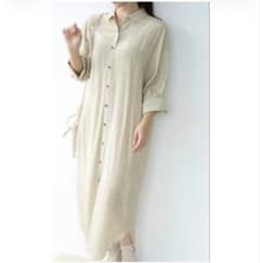Jinesワンピース AMARAプリントロングシャツワンピース〈ペチコート付き〉のサムネイル