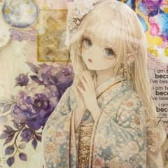 poyo ☆彡おすそ分けファイル B7バインダー 女の子 和風他♡ - メルカリ