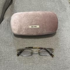 miu miu ゴールドメタルフレーム メガネ　リムレスのサムネイル