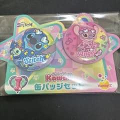 スティッチ エンジェル 缶バッジセット Happyくじのサムネイル