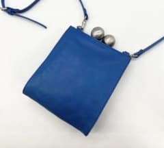 Kawa-Kawa カワカワ ショルダーバッグ がま口 レザー ブルー - メルカリ