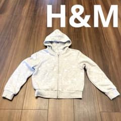H&M ドット柄 裏起毛ジップアップパーカー 120cmのサムネイル