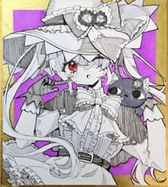 S*8様 ☆オリジナル手描きイラスト☆原画一点物☆ミニ色紙☆No.28