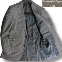 J7414 美品 エルメネジルドゼニア DUOカシミヤジャケット グレー 48