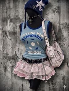 y2k✴︎adidas 英字ロゴ 平成ギャル ストリートNANAマクブリンク 古着