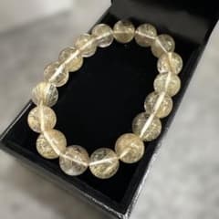 即発送！昇仙峡 ルチル 13mm~14mm ブレスレットパワーストーン　ヒカル 即発送！昇仙峡 ルチル 13mm~14mm ブレスレットパワーストーン ヒカル