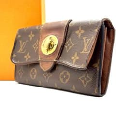 美品 ルイヴィトン ポルトフォイユ ボエシ 長財布 ターンロック ヌメ革 ルイヴィトン 長財布 モノグラム ポルトフォイユ ボエシ ターンロック