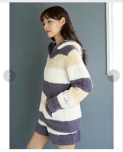 gelato pique ボーダーパーカー新品タグ付きラッピング袋付きのサムネイル