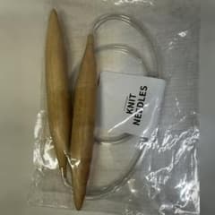 극태 바늘 바늘 20.0mm 목제 뜨개질 도구