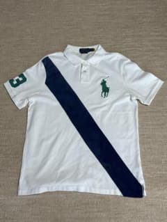 Polo Ralph Lauren ポロシャツ ホワイト ネイビー ビッグポニーのサムネイル