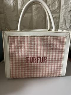 FURFUR ツイードロゴトートバッグ