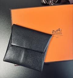 HERMES エルメス ケース ブラック バスティア 刻印あり A刻印】エルメス HERMES バスティア ノワール ブラック コインケース