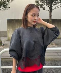 Ameri♡ CHEMICAL OVERDYE LACE SWEAT TOP - メルカリ