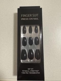 FINGER SUIT PRESS-ON NAIL ブラックネイルチップのサムネイル