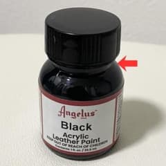 Angelus Black Acrylic Leather Paint 1ozのサムネイル