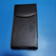 ベルトクリップ付 スマートフォン用 レザー調ケース ブラック　縦型のサムネイル