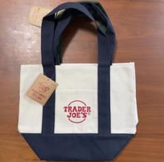 TRADER JOE'S ミニトートバッグ　紺のサムネイル