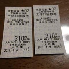 京阪電車 乗車券 土休日のサムネイル