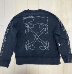 Off-White ブラック＆ホワイト アブストラクトアロー スウェットシャツ 