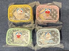 ドラえもん ぷくぷくクリアミニポーチ 4種セット 青 緑 黄 ピンク