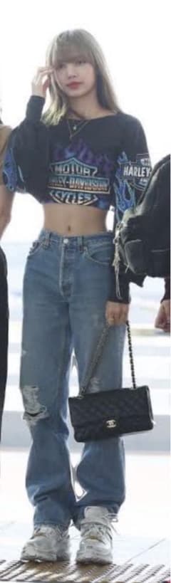 Harley Davidson Tシャツ ロンT ブラックピンクリサ着用 - メルカリ