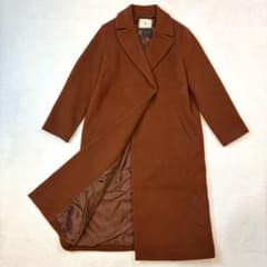 N. ロングチェスターコート 高級 MANTECO生地 M マルーン - メルカリ